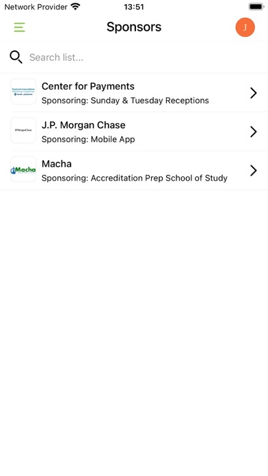 Nacha Events Screenshot