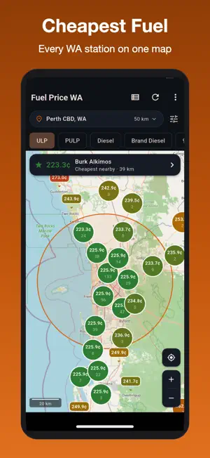 Fuel Price Tracker - Perth, WA screenshot 1