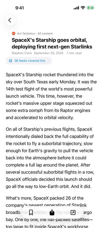 Ferry: News & RSS Reader screenshot 6 of 8