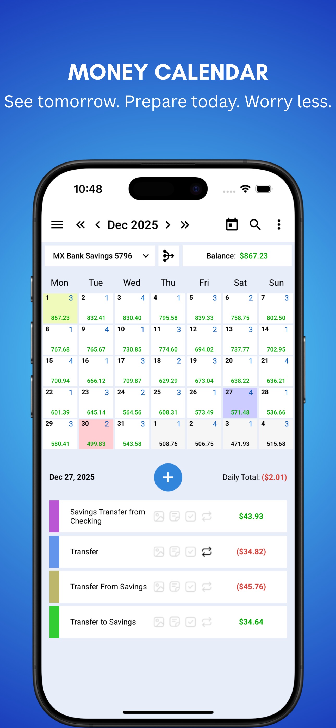 CalendarBudget: Budget Planner screenshot 1