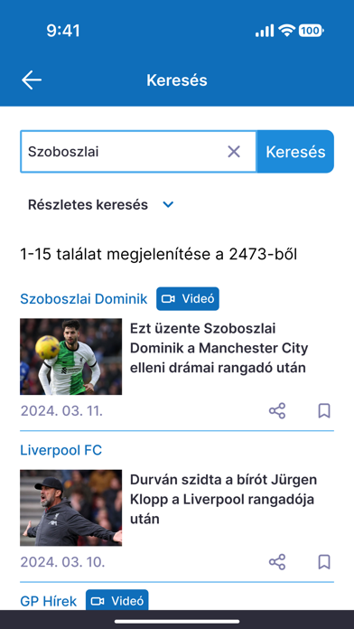 Origo Sport Screenshot