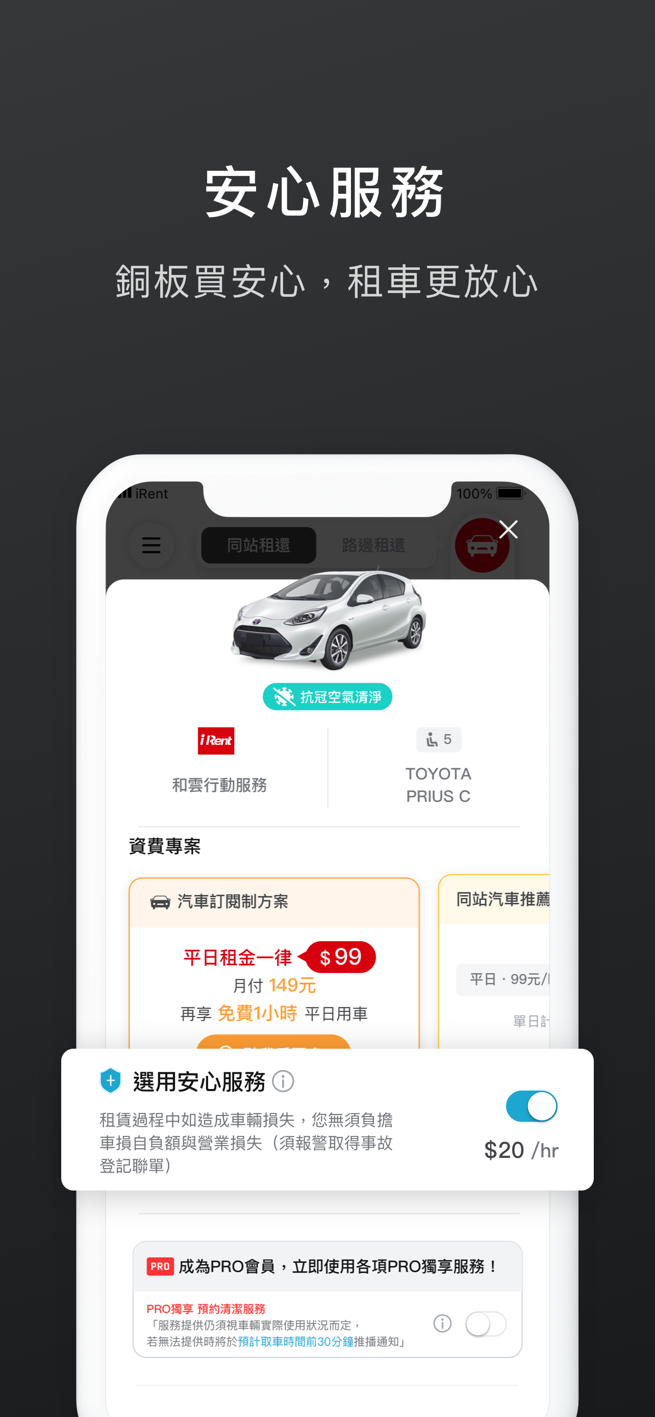 iRent共享車平台