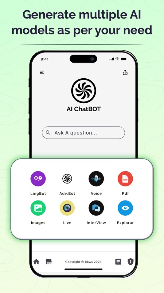 #2. AI Chat - AI Text (iOS) 由: Blueberry Web Solutions Pvt. Ltd