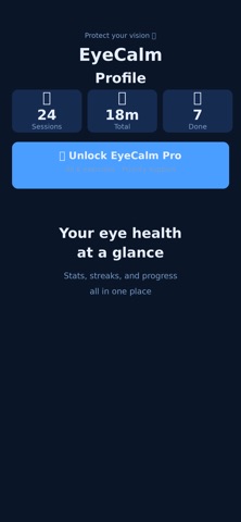 EyeCalm - Eye Strain Relief iPhone screenshot