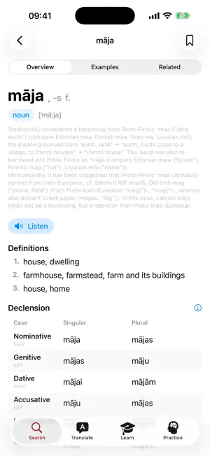 Learn Latvian — Dictionary screenshot 2