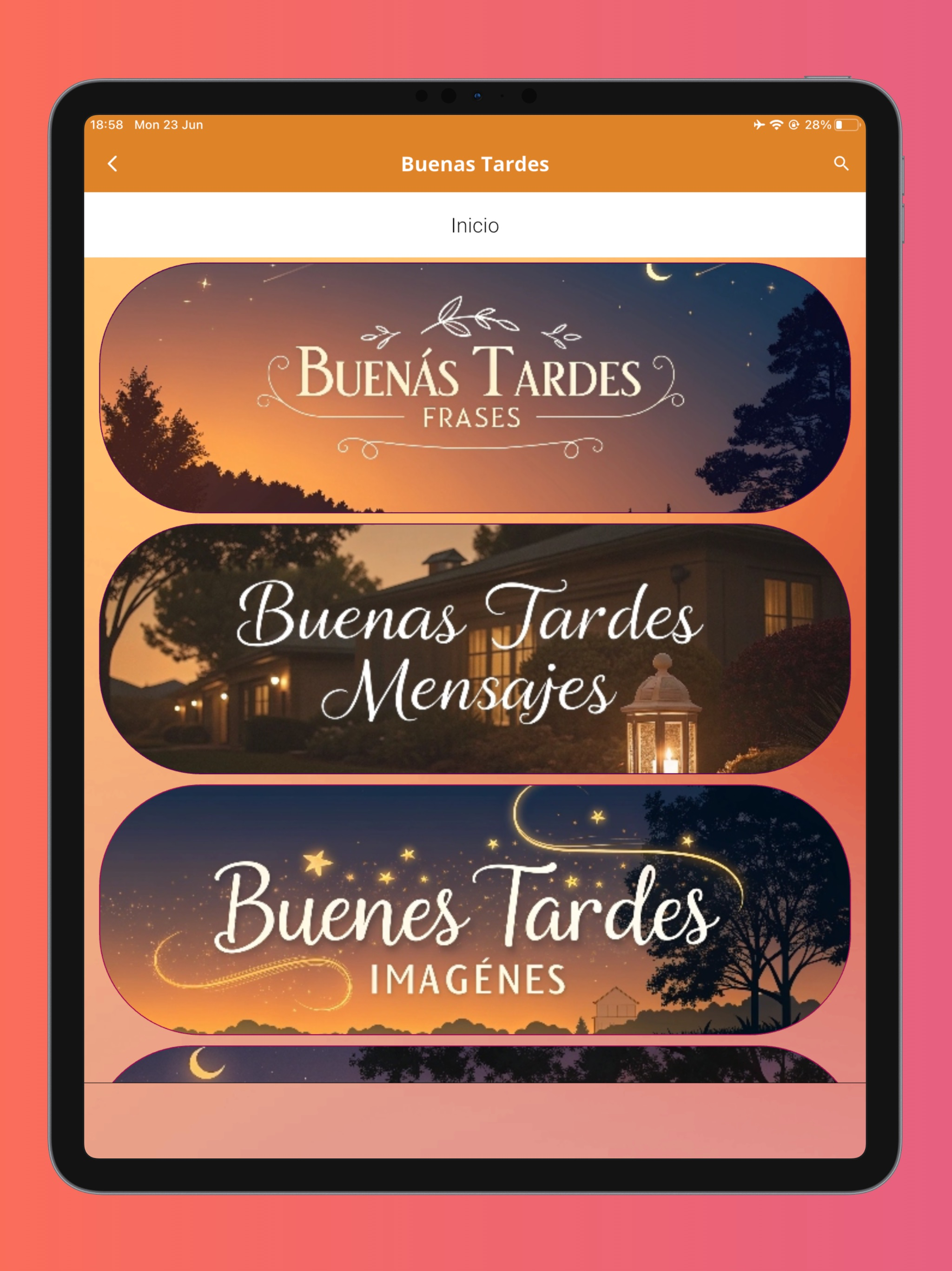 buenos días y buenas noches.