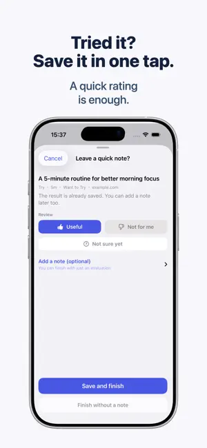 Tryve - Bookmarks into Action screenshot 4