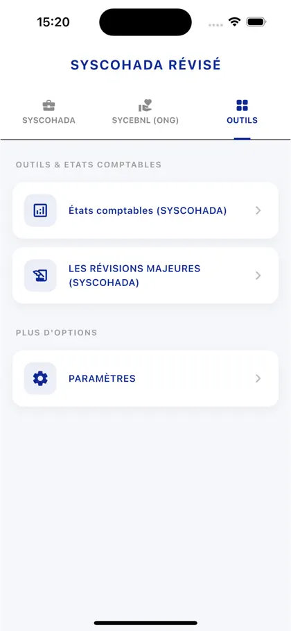Capture d'écran 4 sur 4 de SYSCOHADA Révisé & SYCEBNL