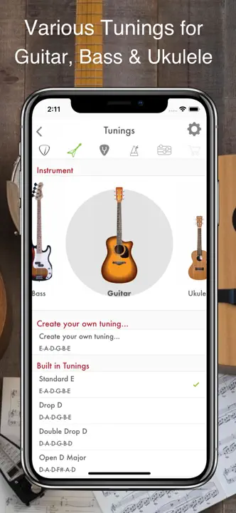 Guitar Tuner: Bass and Ukulele: Screenshot 2 von 7