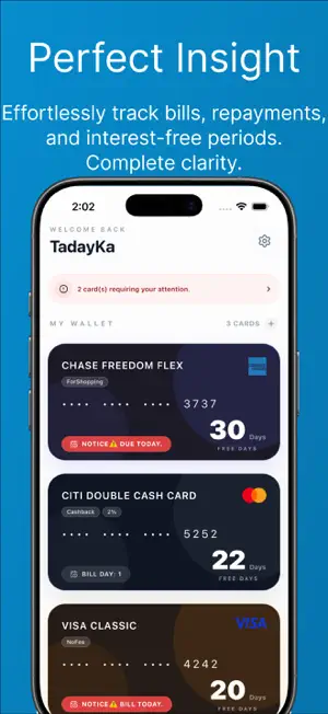 TodayKa: Credit Card Manager screenshot 1