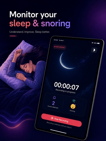Snore Track - Sleep Tracker iPad screenshot