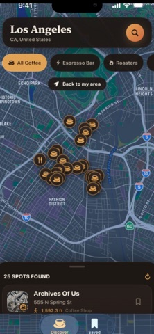 Brew Nearby app screenshot