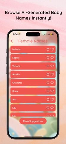 BabyBloom –Baby Name Generator iPhone screenshot