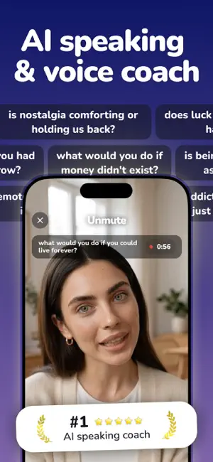 Unmute - AI Speaking Coach screenshot 1