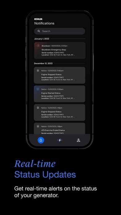 KOHLER Energy Management Screenshot