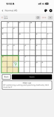 YL Killer Sudoku Screenshot 3 of 5