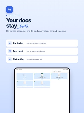 Document Scanner & PDF Editor. iPad screenshot