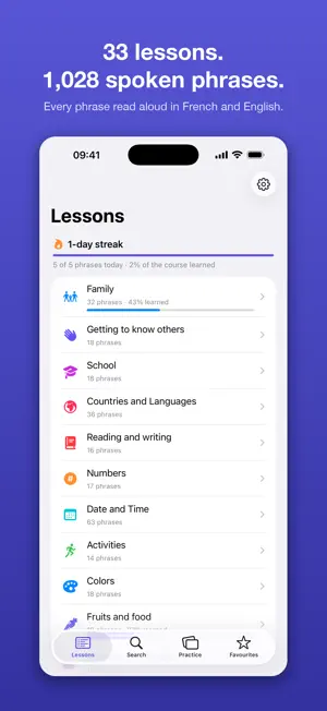 Learn French - Listen to Learn screenshot 1
