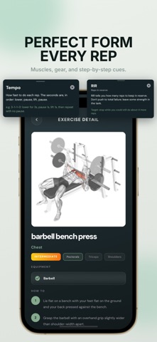 Vires: AI Workout & Coach iPhone screenshot