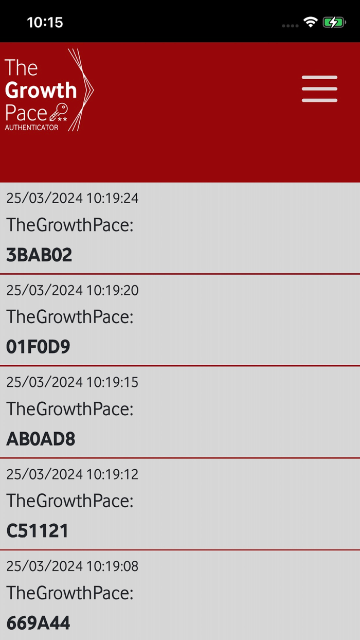 The Growth Pace Authenticator