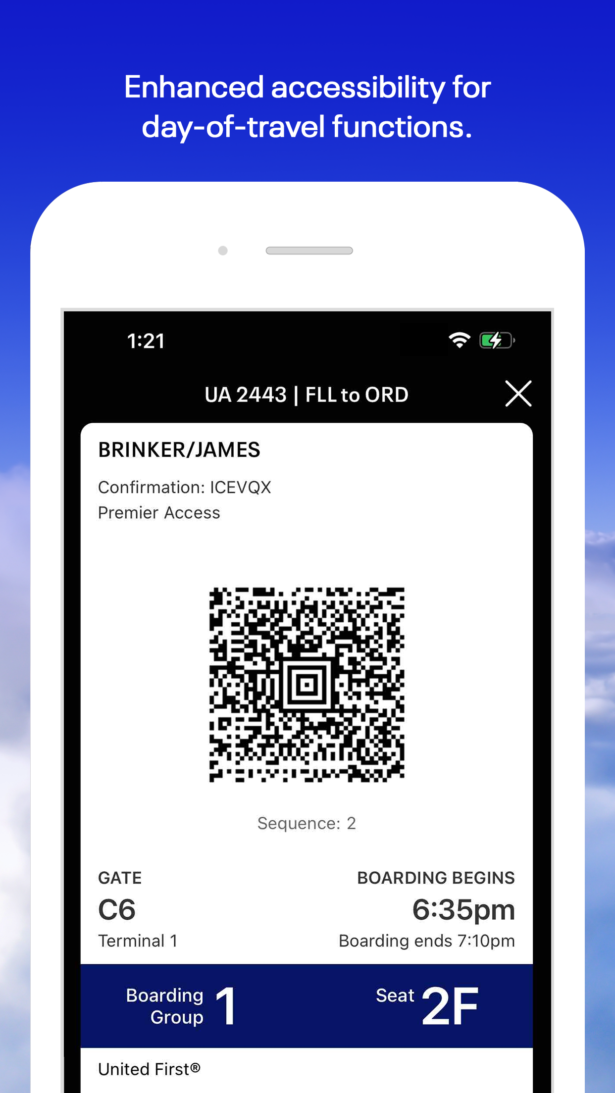 United Airlines screenshot 2