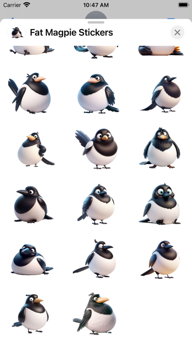 Screenshot #3 pour Fat Magpie Stickers