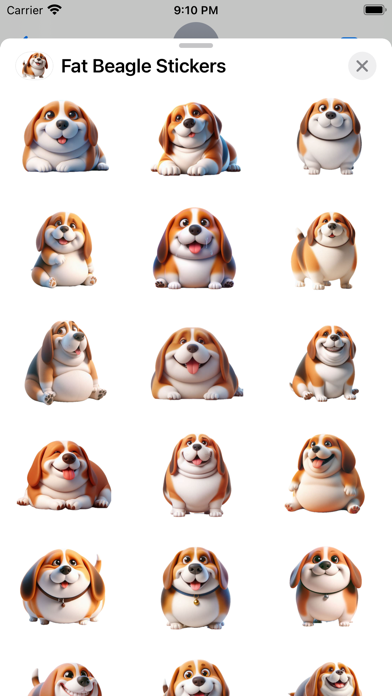 Screenshot #2 pour Fat Beagle Stickers