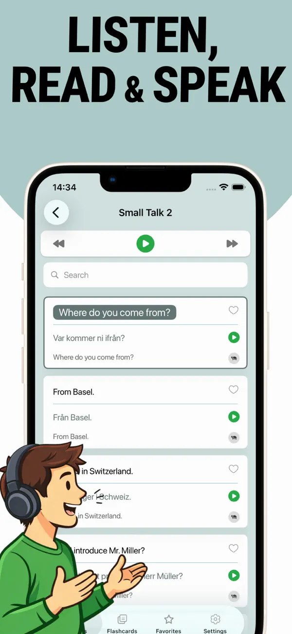 Screenshot #3 pour Learn Swedish - Lentil