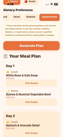 Simple Meal Planner (697f36) Screenshot 4 of 4
