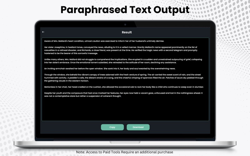 Paraphrase: AI Rewrite Tool Screenshot