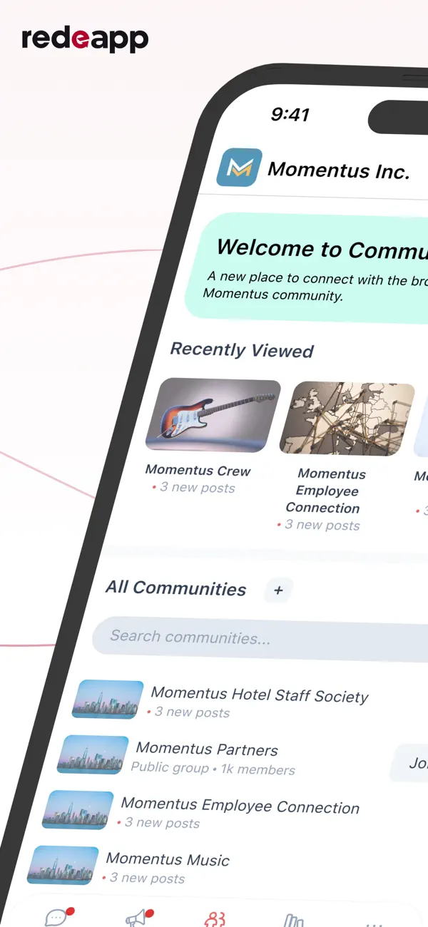 Screenshot #1 pour RedeApp: Work + Communities