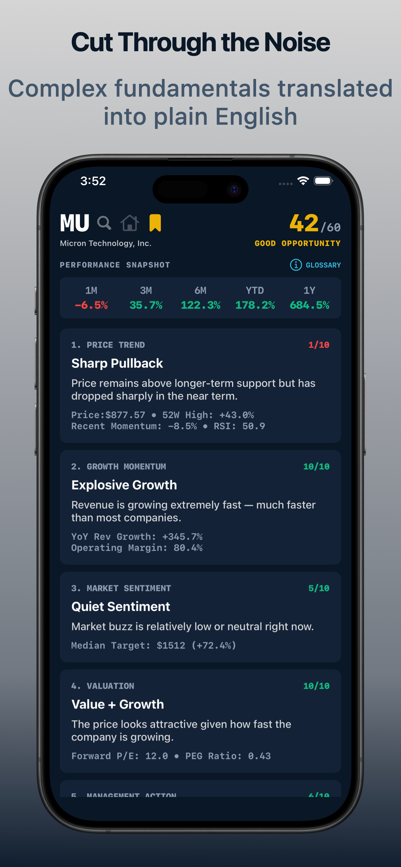 QuikAlpha: Stock Scorecard screenshot 3