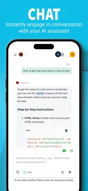 Coworker AI screenshot 2