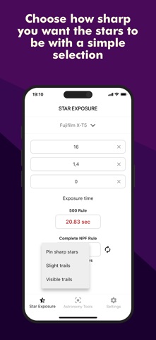 Star Exposure Calculator Screenshot 3 of 6