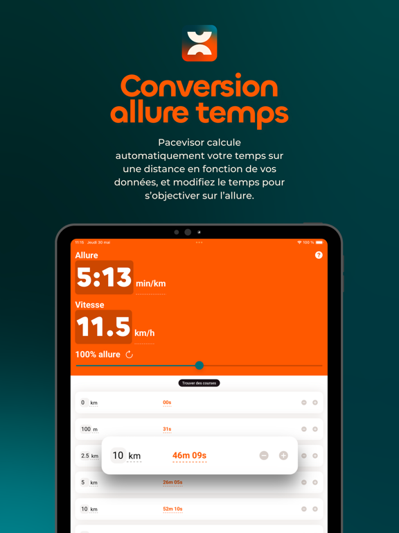 Screenshot #6 pour Pacevisor: compagnon de course