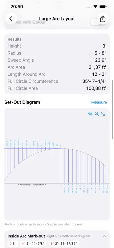 Arc & Arch Layout Calculator screenshot 2 of 9
