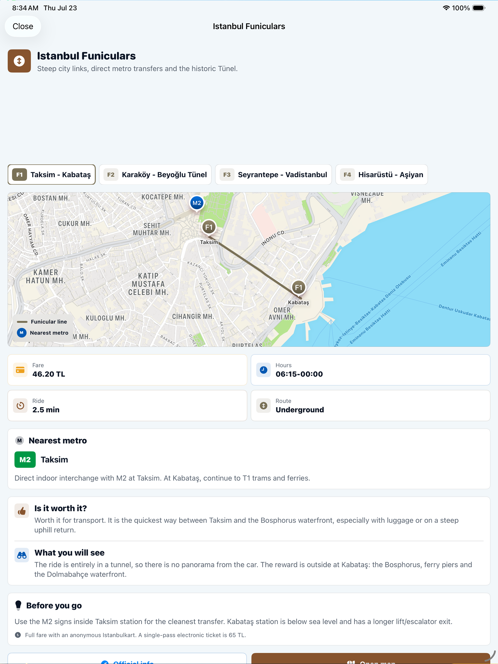 Istanbul Subway Map screenshot 14