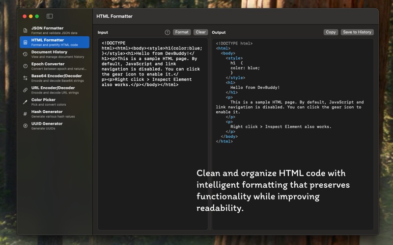 App screenshot