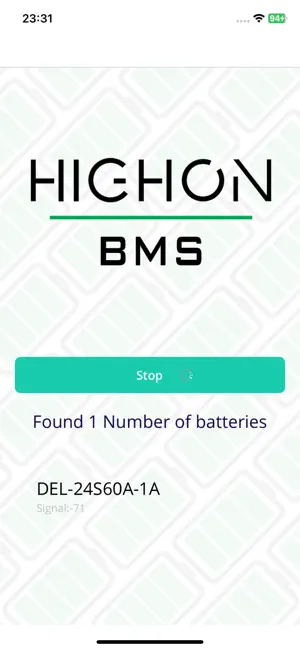 Highon BMS screenshot 2