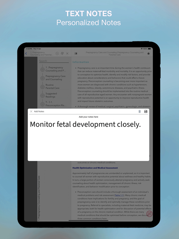 Gynecology Obstetrics Ob-Gyn iPad screenshot 9 - Medical app