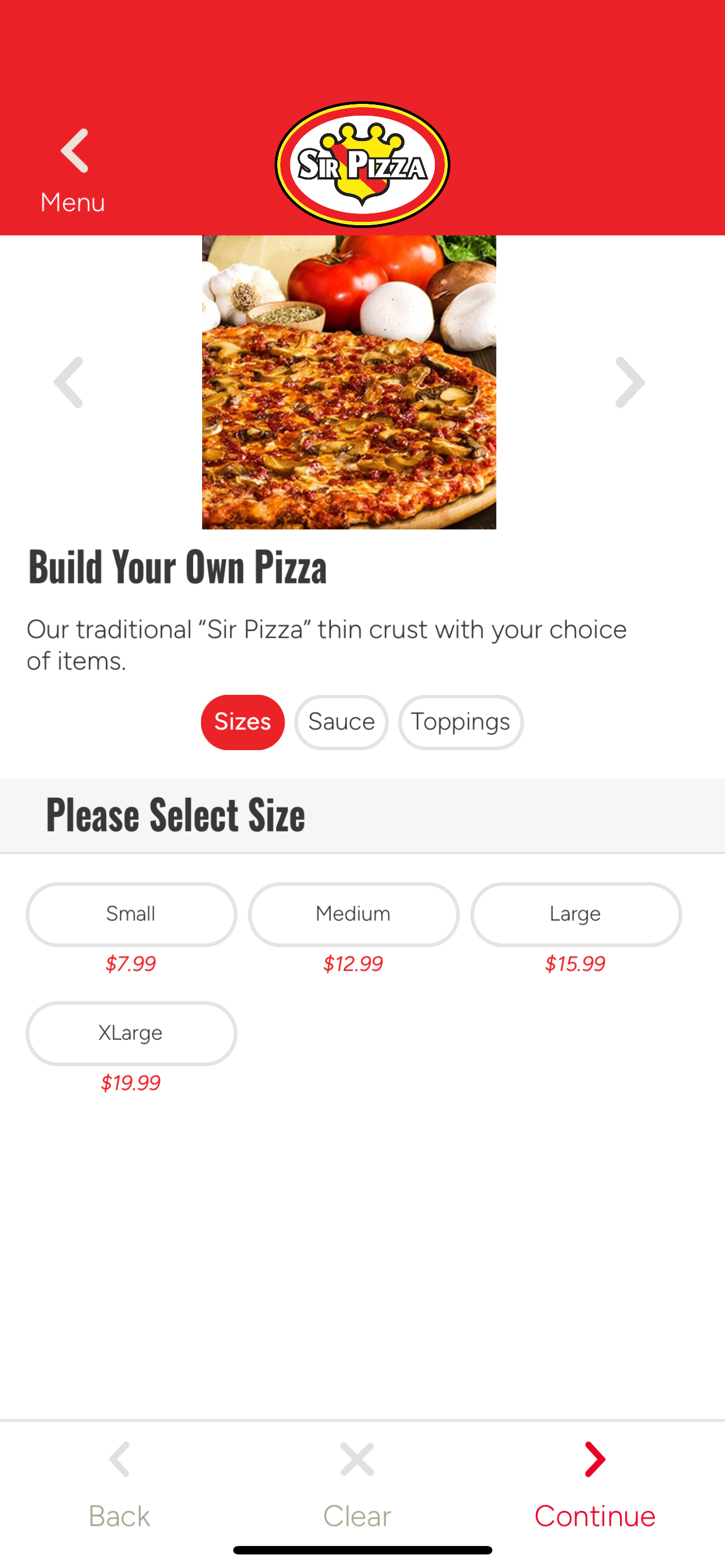 Sir Pizza Michigan App screenshot 4