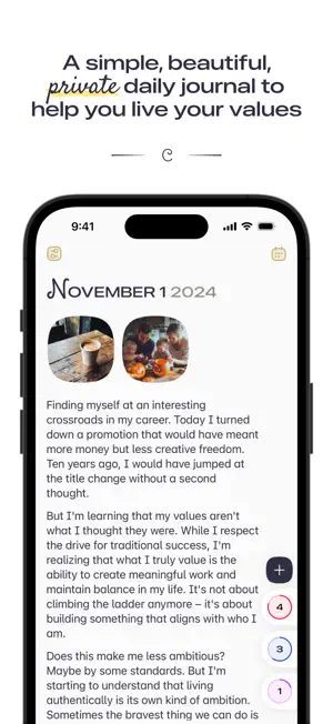 Clearly: The Values Journal screenshot 1