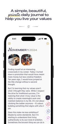 Clearly: The Values Journal Screenshot 1 of 7