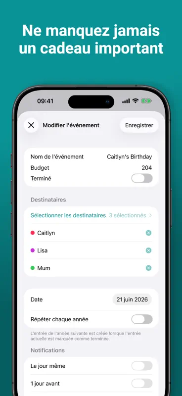 Liste Cadeaux : Suivi Budget screenshot 4 of 5