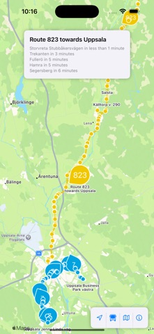 UL live map iPhone screenshot