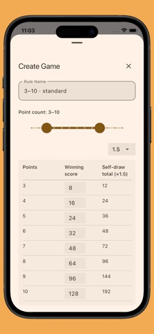 Mahjong Score - 麻將得分 screenshot