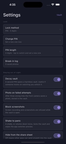 Lockr Vault - Hide Photo,Video iPhone screenshot