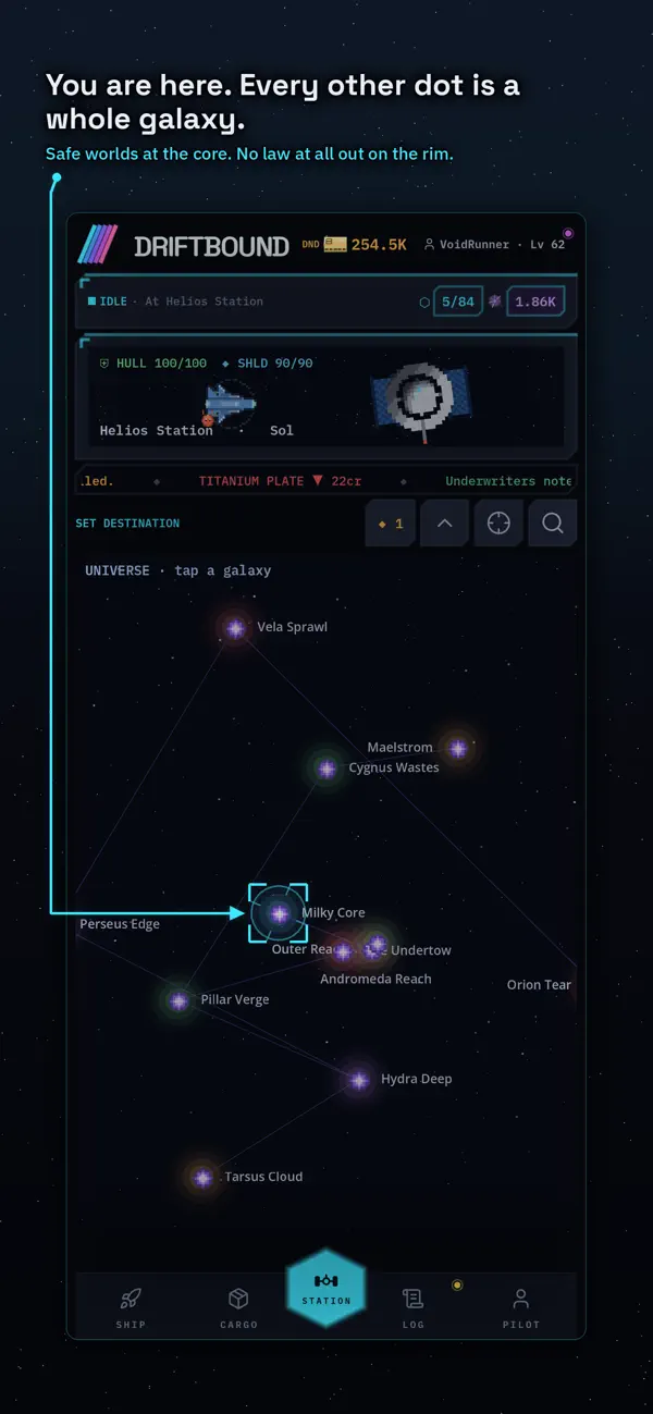 Screenshot #3 pour Driftbound: Idle Space RPG