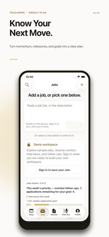Touchdwn: Job Search Tracker Screenshot 2 of 6