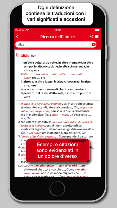 Dizionario Latino Hoepli Screenshot